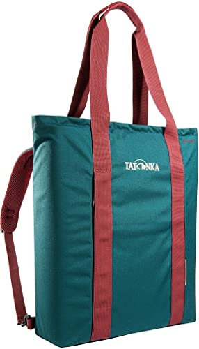 Tatonka Rucksacktasche Grip Bag 13l - Tasche mit verstaubaren Rucksackträgern und Laptopfach - als Tasche oder Rucksack verwendbar - 13 Liter (teal green)