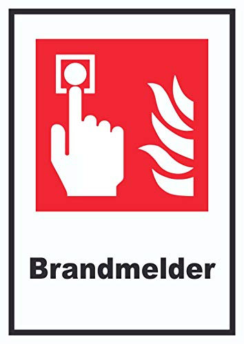 HB-Druck Brandmelder Schild A1 Rückseite selbstklebend