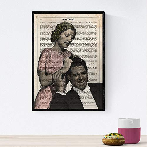 Nacnic Poster Raw Truth 2. Vintage Stil Poster von Hollywood. A4-Format.