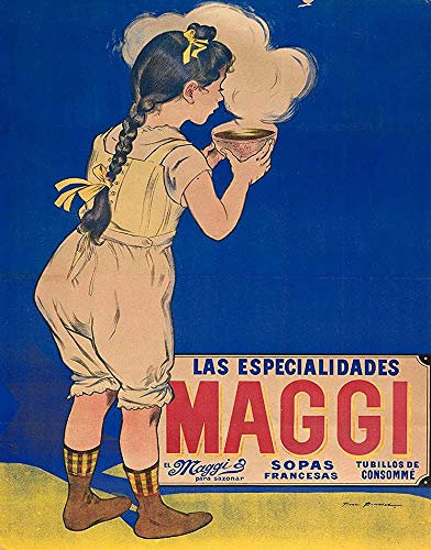 Maggi Especialidades Metall-Blechschild, 20,3 x 30,5 cm, Kunstschild für Zuhause, Dekoration für Café, Bar, Zimmer, Vintage-Dekor