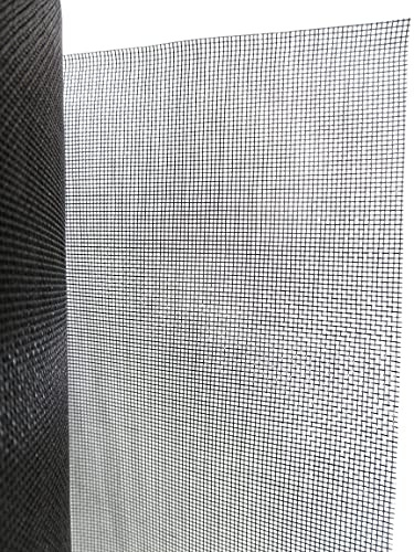 Mückennetz 100cm breit, 15m lang in schwarz, Mückenschutz, Insektenschutz, Mückengitter, Fliegengitter, Schutz Gewebe aus Fiberglas, Gitter Gewebe Maschenweite 1,0mm (1,0m breit x 15,0m lang)