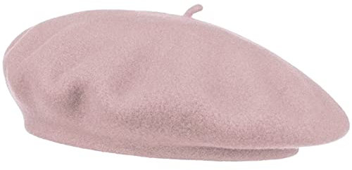 Van Der Rich ® - Baskenmütze (100% Wolle) Französisch Einfarbig - Damen (Rosa, One Size)