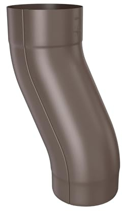 ZAMBELLI Coude de socle, serti monobloc 80mm Brun cuivré galvanisé | Coude d'étage en acier galvanisé pour franchir les saillies de mur et d'enduit