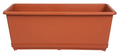 Seat Flor srl® Pot de fleurs pour balcon, pot de fleurs, boîte à fleurs (60 cm, cuit)