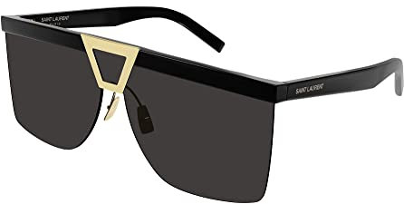 SAINT LAURENT Womens SL 537 PALACE-001 99 Woman ACET Sunglasses, Black-Black-Black