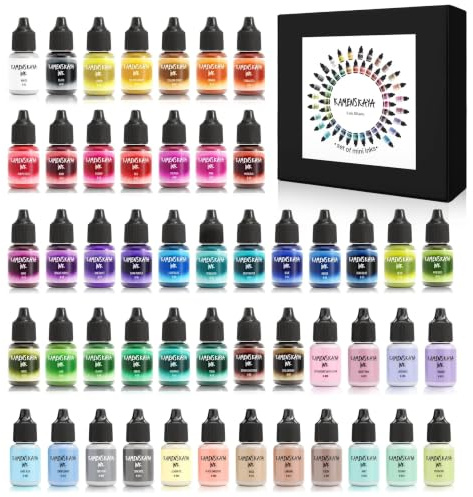 KAMENSKAYA Alcohol Ink Set: 50 'Mini' Alcohol Inks 0.17 fl oz (5 ml) each