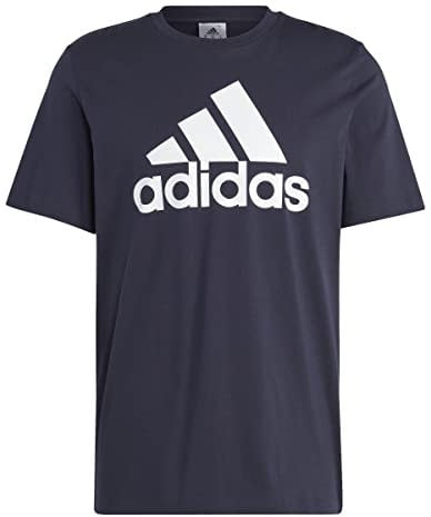 adidas Herren Essentials Single Jersey Big Logo Tee, Legend Ink / White, L