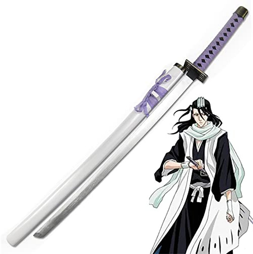 Kuchiki Byakuya Spada Cosplay,Senbonzakura Samurai Sword,100cm Anime Katana in Legno per Puntelli Armi,Kendo Arti Marziali Puntelli per Allenamento Decorazioni di Halloween