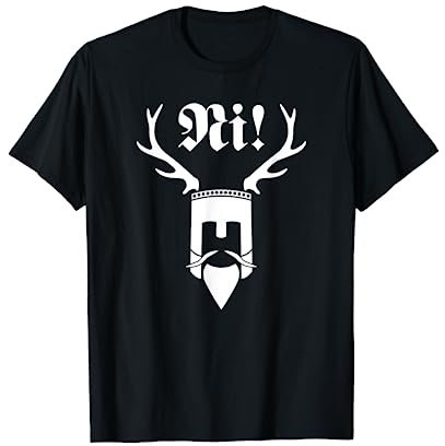 MONTY PYTHON Offizielles Ni! Logo T-Shirt Damen Schwarz S