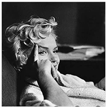 Marilyn Monroe Schwarz und Weiß Vintage Leinwand Kunst Berühmte Filmstars Poster Wohnzimmer Home Marilyn Monroe Wandbild Dekoration Ungerahmt,30x30cm