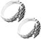 LEEQ Ring Verstellbar Feder Ring Frauen Offene Ring Unisex Vintage Angel Ring Engels Flügel Ring für personalisiert Verlobungsringe Eheringe Damen Frauen Schmuck Geschenk（2 Stück）