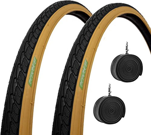 ECOVELO Unisex – Erwachsene COPERTONI Nero para 700 X 35 C + CAMERE Schwarze Reifen, 700x35