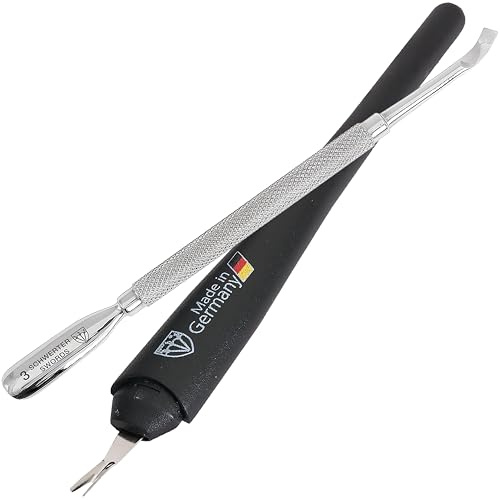 3 Swords Germany - Brand Quality Cuticle Knife Trimmer Remover Cutter (1pc.) and Cuticle Pusher Scratcher (1 pc.) Made in Germany