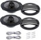 Baceyong Haut-parleur coaxial de voiture 650 W avec sensibilité de 91 dB, mini haut-parleur rond de voiture avec filet de protection haute dureté