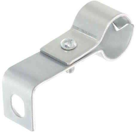 sourcing map L Shaped Standoff Pipe Clamp Strap Fit for 3/4 Pipe Right Angle Pipe Support Wall Ceiling Mount Metal Rigid Bracket for Pipe Tube, 70mm Length