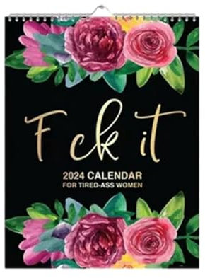 Wandkalender 2024, Blumen aus der Natur 12 Monate Schwarz Schreibtisch-Kalender Perfekt for Zuhause, Schule, Büro, 2 Stück