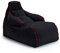 Game Over Chaise Longue Pouf Jeux Vidéos | Salle De Séjour Intérieure Fauteuil Gamer | Poches Latérales pour Les Manettes | Support De Casque (Rouge Électrique)
