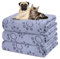 Dono 1 Packung mit 3 Hundedecken, weiche, flauschige Fleece-Haustierdecke, warme Schlafmatte, Pfotenabdruck-Design, Welpen, Kätzchen, Überwurfdecke, Hundematte, Decke für Hunde