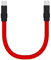chubbycable Color Block Chubby Power Bank Friendly Cable Short USB C Cable Ultra-Thick Silicone Fast Charging Cord for Phone Computer Tablet, Red+Black, Type-C to Type-C, 0.32FT