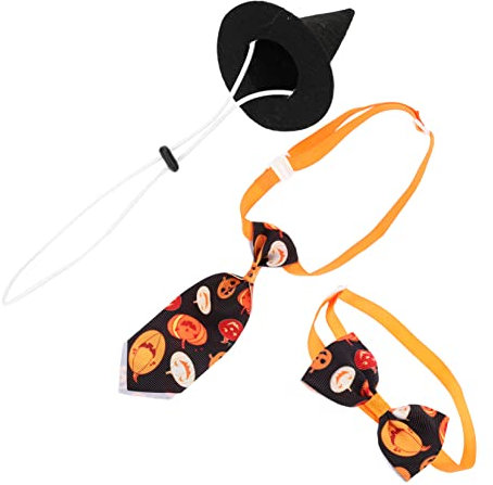 Sosoport 3sätze Hundekostüm Für Halloween Mit Verstellbarem Halsband Und Hexenhut Für Kleine Bis Mittelgroße Hunde Teiliges Für Festliche Anlässe
