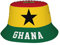 Fan-Hut Ghana Flagge Cool Ghanaer Fischermütze Reversible Angelhut Flat Top Hip Pop Hut Für Jugendliche, Damen, Camping