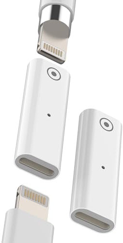 Lightning Female to Lightning Female Adapter (2 Pack)for Apple Pencil 1st Gen Generation Charging Adaptor for iPad for apple Pencil Accessories Dongle for Apple Pen Charging Connection Cable Charger