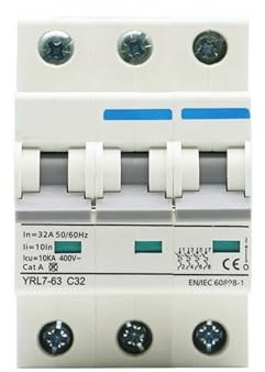 3P AC Circuit breaker MCB 6A 10A 16A 20A 25A 32A 40A 50A 63A Circuit Protector YRL7-63 EKFBQBGW(10A)