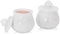 Salière en marbre blanc 8,9 cm, fait main, lot de 2 pots à sel et à sucre pour table de cuisine, boîte de rangement pour sel et poivre, moulin à sel et pots à épices pour décoration de cuisine