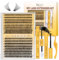 QUEWEL 320PCS 30D+40D Kit-Extension-Cils, 9-16mm Faux Cils Individuel avec pince à cils et colle faux cils, bricolage naturel Look Extension Cils à la maison (30D+40D-Kit)