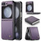 Rerzoiro for Samsung Galaxy Z Flip 5 Case, Premium PU Leather Case Anti Scratch Slim Phone Shockproof Protective Phone Cover for Samsung Galaxy Z Flip5, Purple