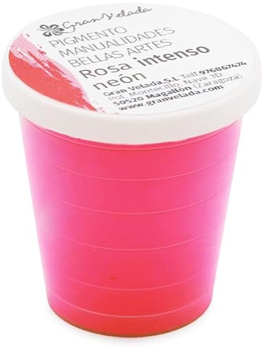 Pigmento Rosa Intenso Neón para Manualidades y Bellas Artes | 500 cc