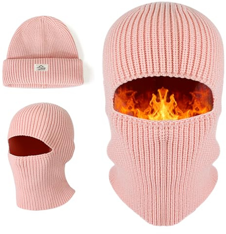 TAGVO Sturmhaube Winter für Herren Damen, Multifunktional Warme Beanie Mütze Skimaske, Leichte, Winddichte und Atmungsaktive Sturmhaube, Radfahren Motorrad Balaclava Gesichtshaube - Zwei Stile