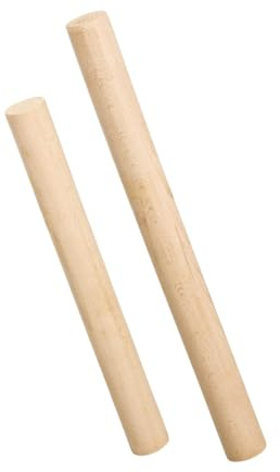2 Stück Holznudelholz, Teigroller, Nudelholz zum Backen, Teig, Pizza, Kekse (24 CM, 28 CM)