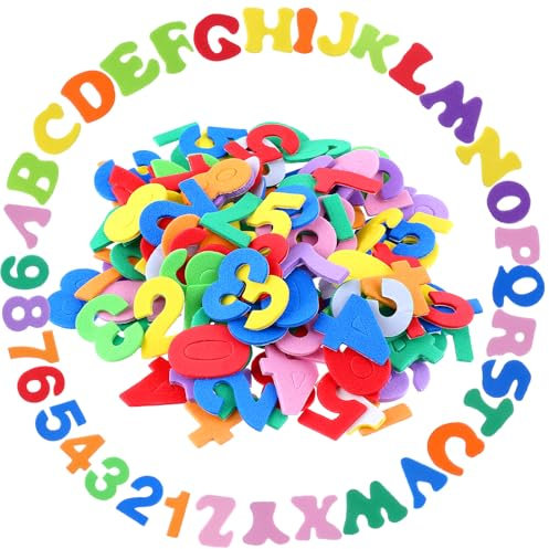 130 Stück Buchstaben Aufkleber, Letter Sticker Color Foam Letter Stickers Aufkleber Alphabet Selbstklebende Buchstaben Stickers für Schultüte Schulkind Kinder Schulanfang Einschulung