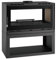 Poele cheminee double face en acier sur bucher avec turbines, foyer en vermiculite, verre serigraphie - couleur noir - Made in Spain