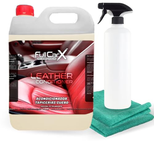 FULLCARX Leather Conditioner 5 Litros Acondicionador Hidratante Cuero Coche, Tratamiento Tapicería Asientos Cuero Piel Nutriente Restaura Elasticidad Original Producto Limpieza Detailing Profesional