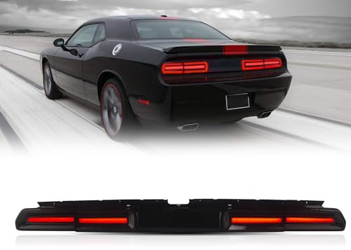QSJKLC Auto Rückleuchten, Für Dodge Challenger 3rd Gen Coupe 2008-2014 Auto Rücklicht Satz, Auto Heckleuchte Ersatz Zubehör,B-Smoked
