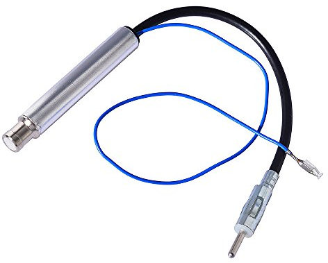 Eightwood AM/FM Kupplung Signal Amplifier ISO Buchse auf DIN Male Antennenadapter Radio Antenna Splitter für Auto Radio usw.