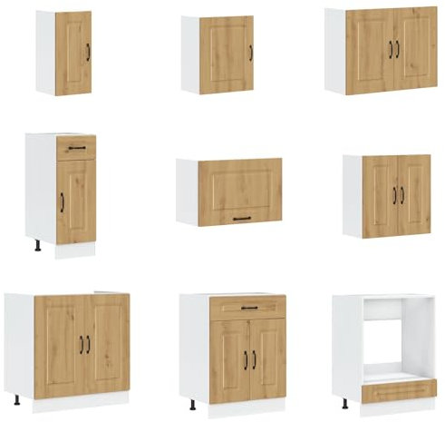 Gabinete Base para Fregadero de Cocina Moderno en Roble Artesanal con Estantes Ajustables 2 Puertas Patas de Acero Recubierto Muebles de Interior para Almacenamiento Elegante y Duradero de Madera Ela