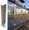 Glasgeländer, Treppenhandlauf-Balusterstange mit Schrauben, Glasplatten-Montagehalterungen for Villen, Balkon, Terrasse(Brushed end Post,110cm(43 1/4))