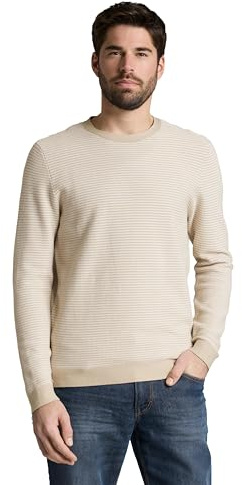 TOM TAILOR Herren Strickpullover mit Streifenmuster