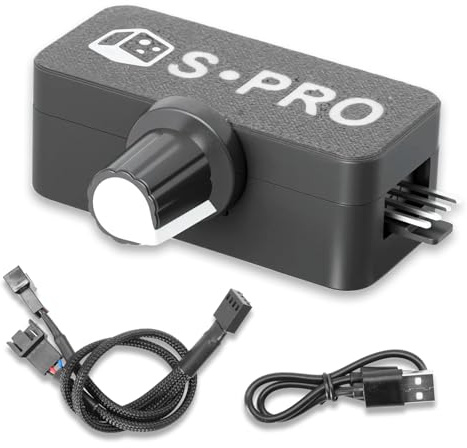Regolatore di velocità PWM Binghe Governatore del Ventilatore PWM 4 Pin con alimentatore USB Type-C, Opzione Raffreddamento Ad Acqua Fai-da-Te Per motori Pompe dell'acqua