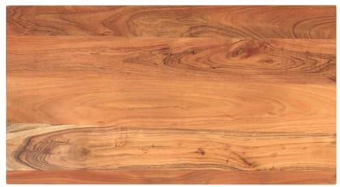 ROMHZKS Tischplatte 100x60x3,8 cm Rechteckig Massivholz Akazie Naturholztafel Massivholztafel DIY Holzplatte für Wohnzimmer Esstisch