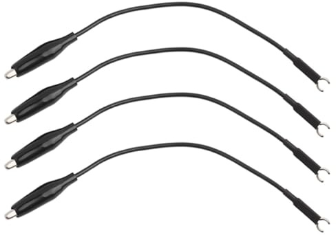 Hapivida Oszilloskop Messkabel Erdungsleitung mit Krokodilklemme, 4 Stück Erdungskabel Oszilloskop Zubehör, für Standard Oszilloskopsonden