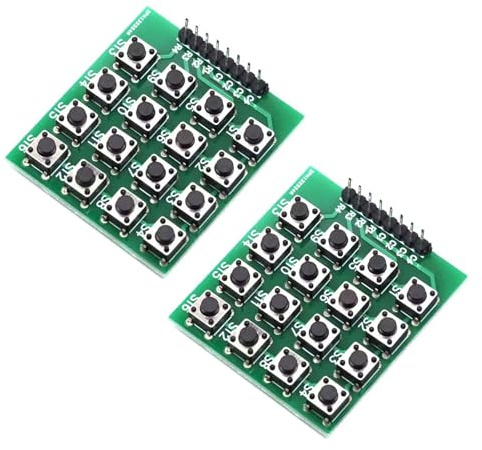 Oxxggkao Durability 16Key 8PinMatrix Keypad Board Compatible for Raspberry Systems External Expansion Precise Input