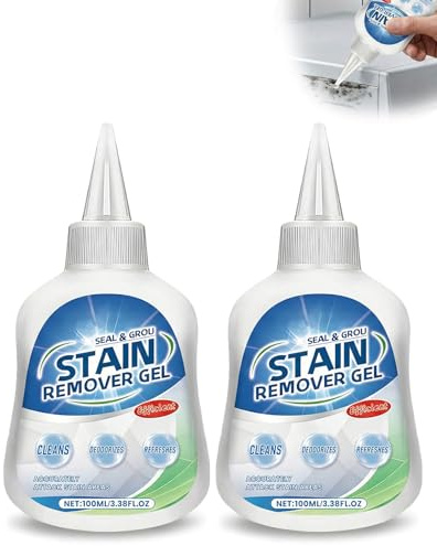 Bettinay 2 Pcs Mould Stain Remover, Heavy Duty Stain Cleaner for Washing Machine Seals, Toilet, Bathroom Grout, Kitchen Sink, Shower