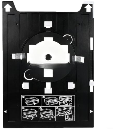 HOHOVYVY Bandeja de impresión para CD Dvd, bandeja de impresora, bandeja de PVC para impresora 1400 1410 1430 R800 R1800 R1900 R2000 R2880 impresora negro estándar (CD/DVD Disc Tray)