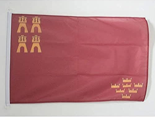 AZ FLAG Bandera de la REGIÓN DE Murcia 90x60cm Uso Exterior - Bandera MURCIANA 60 x 90 cm Anillos