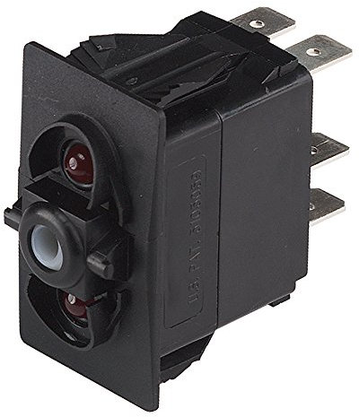 CZone Custom Carling Rocker Momentary (ON)/OFF Switch w/Red LED