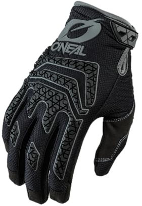 O'NEAL | Fahrrad- & Motocross-Handschuhe | MX MTB DH FR Downhill Freeride | Langlebige, Flexible Materialien, Silikonprint für Grip | Sniper Elite Glove | Erwachsene | Schwarz Grau | Größe S